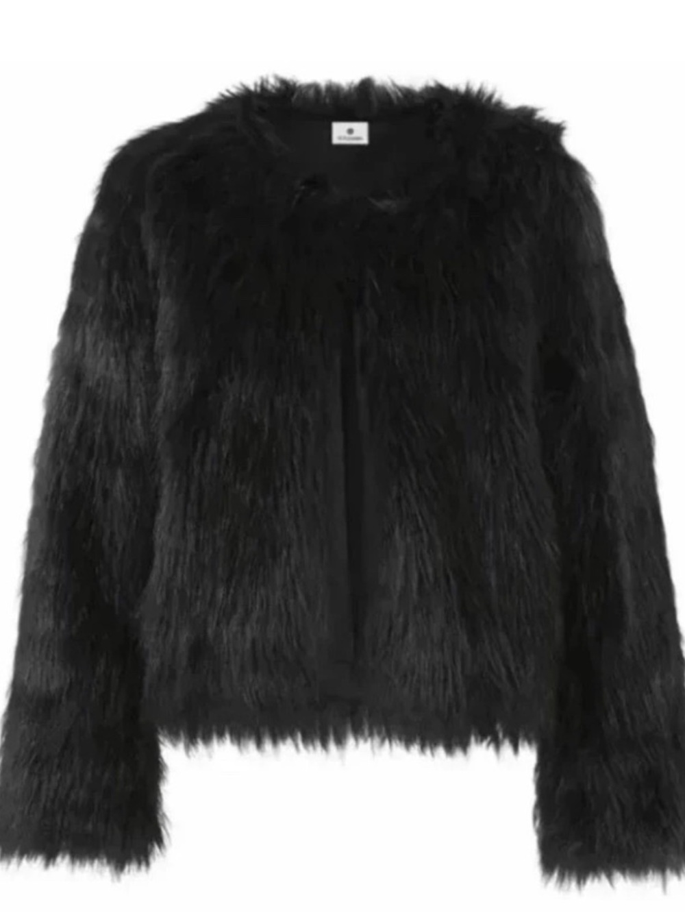 ALTUZARRA for TARGET Black Faux Fur Coat Jacket - Medium